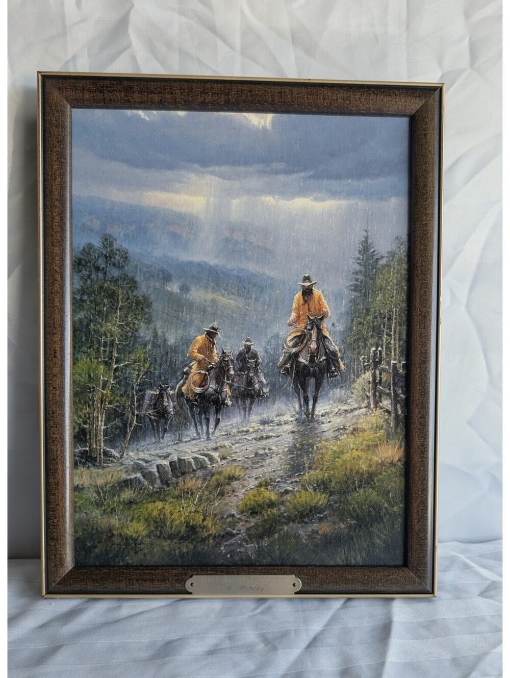 G Harvey Gods Gift To The Cowboy Limited Edition Canvas Transfer Framed Art